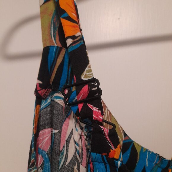 *BOGO FREE* Size 2X Terra Sky Women’s Black Floral Sleeveless Dress - Picture 6 of 6